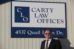 John Carty - Sign for new office